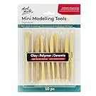 Mont Marte Boxwood Mini Clay Modeling Tools 10 Piece. Set of 10 Double Ended Pieces Providing 20 Clay Modeling Tools. Suitable for Cutting, Carving and Smoothing Clay