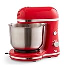 DASH Delish by DASH Compact Stand Mixer, 3.5 Quart with Beaters & Dough Hooks Included - Red