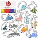 Under The Sea Cookie Cutters 11-Pc. Set Made in USA by Ann Clark, Shark, Whale, Fish, Mermaid Tail, Sea Turtle and more